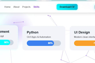 build a modern responsive portfolio website
