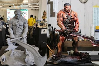 3d print and paint custom miniature, resin print action figurine statue