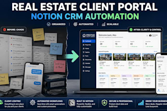 notion build real estate client portal notion crm automation dashboard template