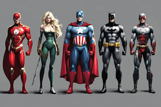 superhero character for comics