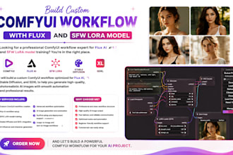 build custom comfyui workflow flux sfw lora model