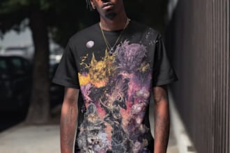 design custom streetwear t shirt and graphic t shirt design