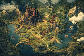 custom fantasy map for you