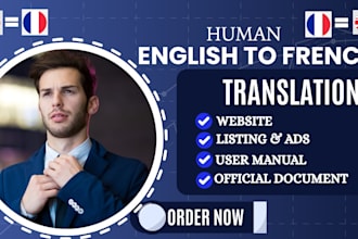 manually translate english to french and french to english