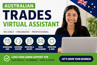 be your australian trades virtual assistant for servicem8 and admin support