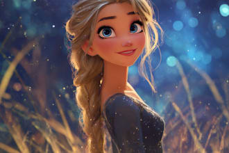 portrait into a disney style cartoon