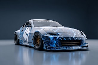 design car wrap design, van wrap design, vehicle wrap