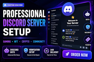 setup professional custom discord server for gaming and communities