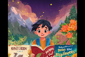 draw a warm and whimsical childrens book cover