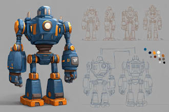 design spectacular robots, cyborgs and mechs