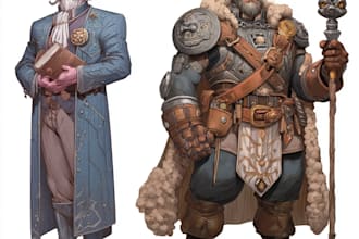 draw fantasy concept art character and dnd digtial painting portrait illustation