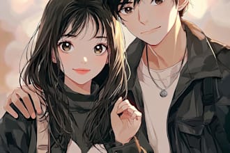 draw cute halfbody anime art oc fanart character
