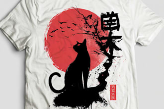 japanese t shirt illustration