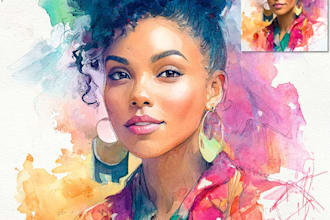 draw fascinating watercolor portrait painting portrait