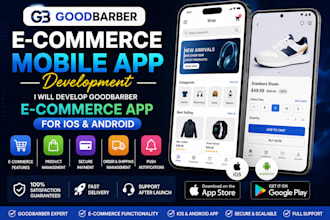 build and develop goodbarber ecommerce mobile app for ios and android