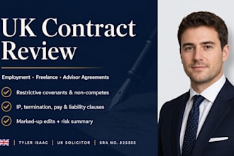 draft or review UK employment contract freelance or advisor agreement UK