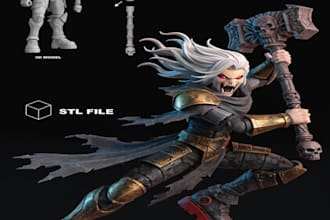 make  3d print and paint warhammer, anime figures, 3d stl