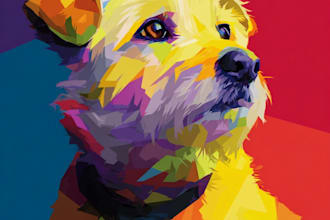 create a marvelous colorful animal pop art and portraits