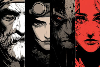 write your rpg, horror crime or adventurous game script and characters dialogue