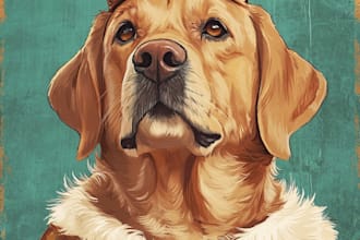 draw pet portrait, dog portrait, cat portrait