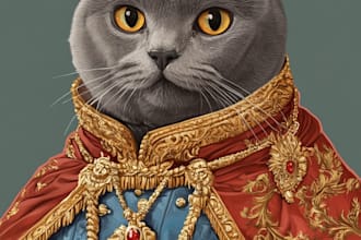 draw pet portrait, dog, cat, bird