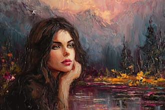 design cityscape oil painting illustration