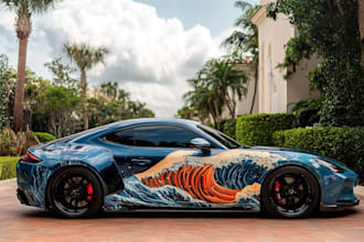 vehicle wrap, car wrap design