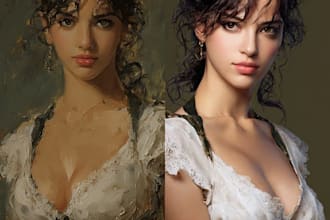 create emotional memorial oil painting portrait tribute art