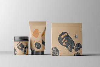 design luxury skincare packaging, cosmetic label
