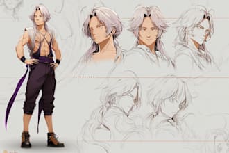 create a detailed anime character sheet