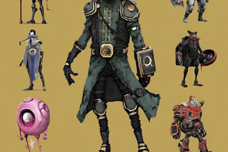 design unique character concept art