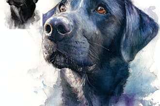 draw cute chibi cartoon portraits of your pet