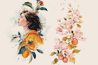 create custom watercolor portrait illustration from photo