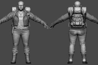 3dmodel from humanphoto, game ready character,realism skin texture,ue5 nsfw rig