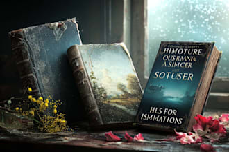 design erotic, fantasy romance book cover or ebook cover art