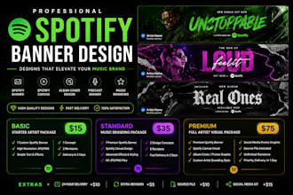 design spotify canvas, banner, and music promo graphics