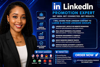 share your linkedin post to targeted group audience with real followers