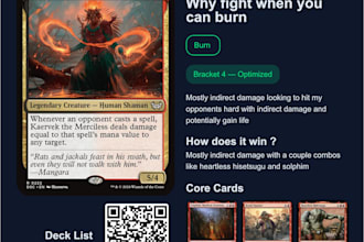 create a commander deck for you