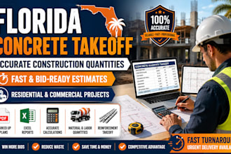 do florida concrete takeoff and construction quantities estimation