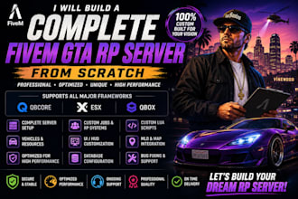 build a complete fivem gta rp server from scratch