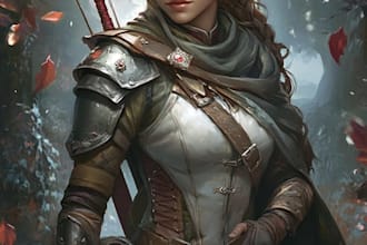 fantasy dnd character illustration
