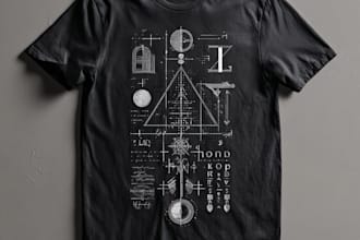 do a typography tshirt graphics t shirt and merchandise design