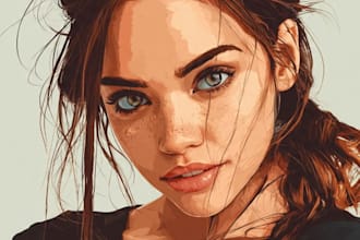 create realistic digital portrait and illustration