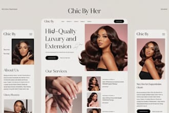 build beauty salon website, spa, skincare, hair and nail extension website