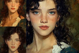 draw digital oil smudge painting from your photo