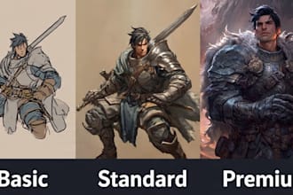 create custom dnd, rpg, and character art