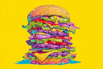 make retro food pop art