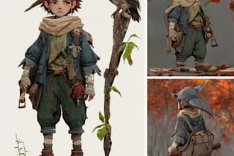 create original concept art characters for games and fantasy