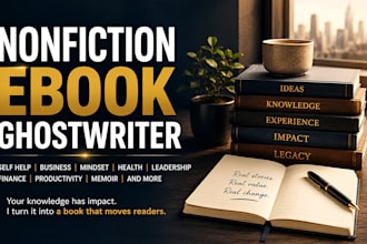 ghostwrite a nonfiction ebook, self help, business, personal development book