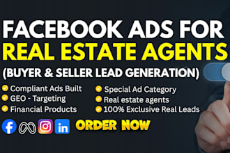run meta facebook lead generation ads for buyer and seller agents